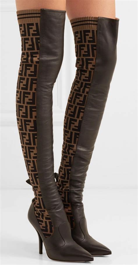 fendi female boots|thigh high Fendi boots.